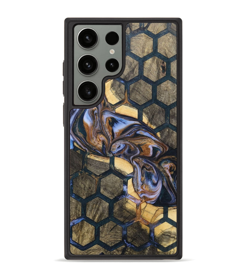 Galaxy S23 Ultra Wood+Resin Phone Case - Valeria (Pattern, 700144)