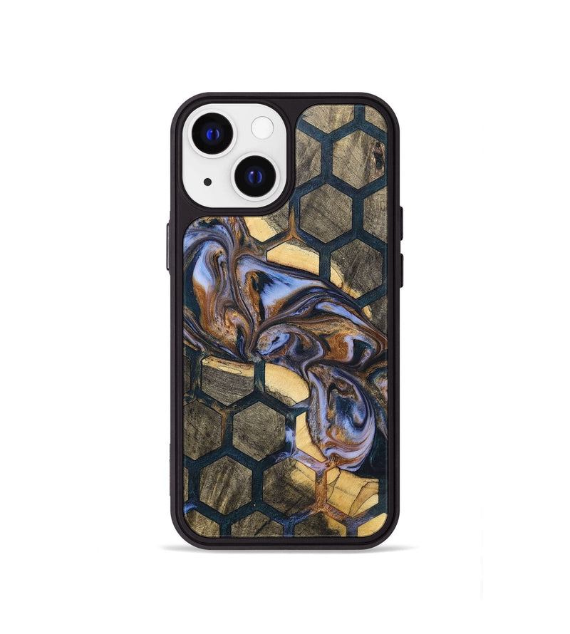 iPhone 13 mini Wood+Resin Phone Case - Valeria (Pattern, 700144)