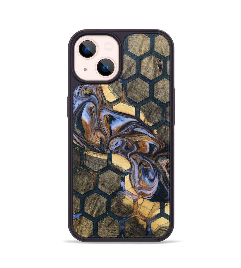 iPhone 14 Wood+Resin Phone Case - Valeria (Pattern, 700144)
