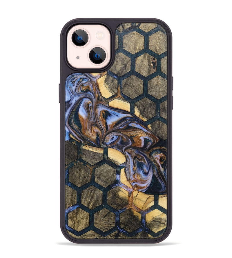 iPhone 14 Plus Wood+Resin Phone Case - Valeria (Pattern, 700144)