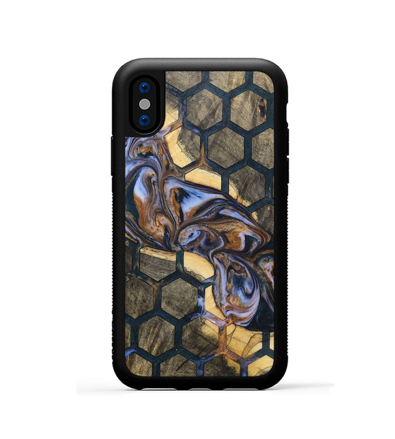 iPhone Xs Wood+Resin Phone Case - Valeria (Pattern, 700144)