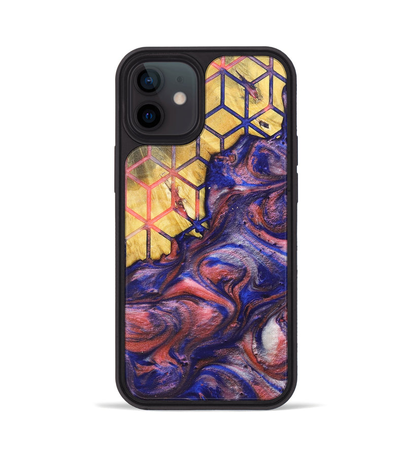 iPhone 12 Wood+Resin Phone Case - Nathan (Pattern, 700145)