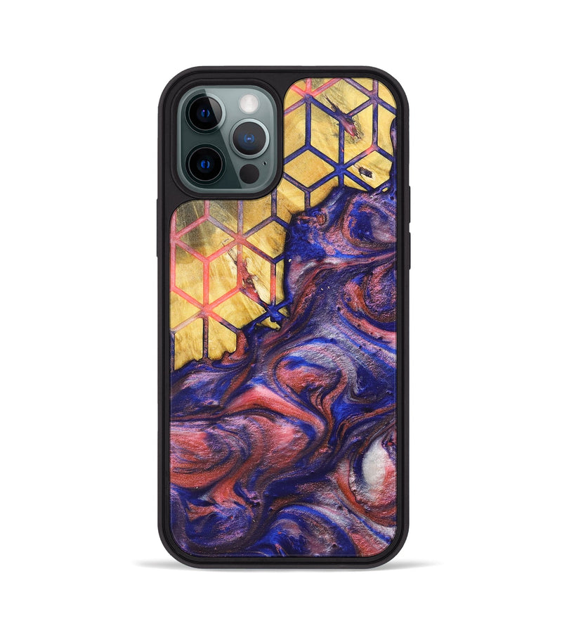 iPhone 12 Pro Wood+Resin Phone Case - Nathan (Pattern, 700145)