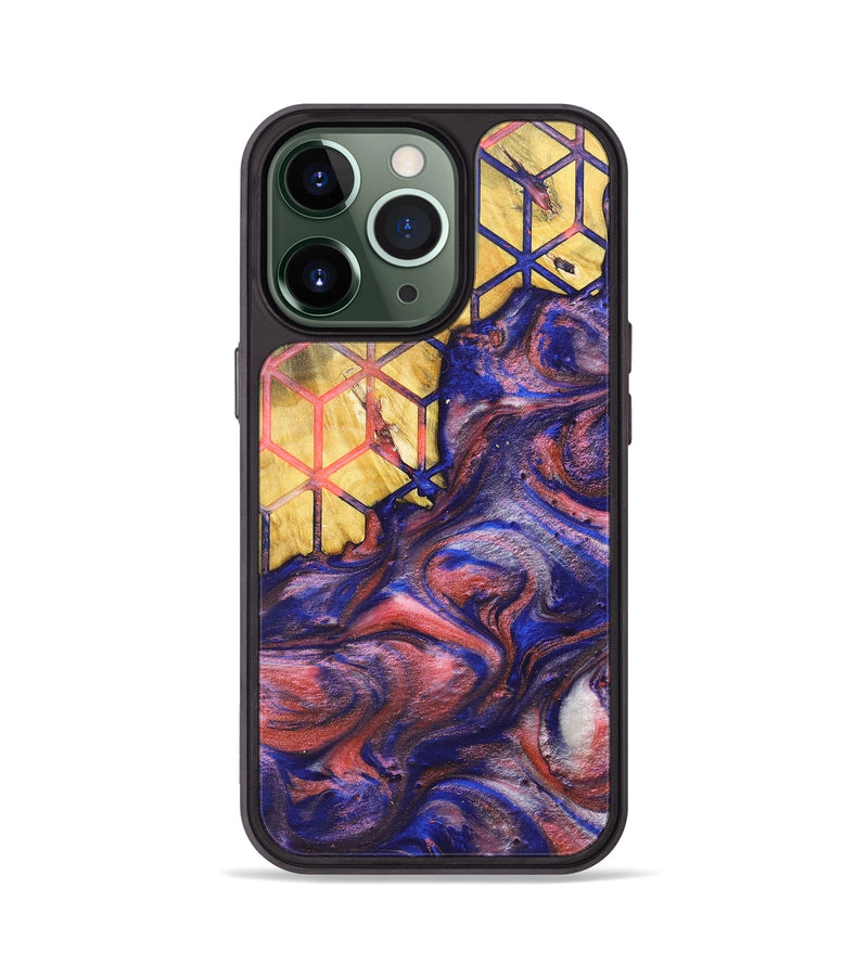 iPhone 13 Pro Wood+Resin Phone Case - Nathan (Pattern, 700145)