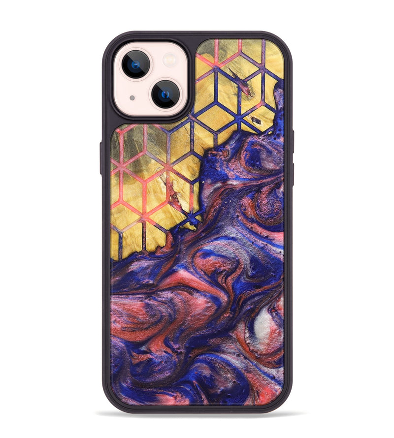 iPhone 14 Plus Wood+Resin Phone Case - Nathan (Pattern, 700145)