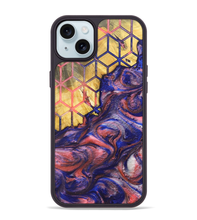 iPhone 15 Plus Wood+Resin Phone Case - Nathan (Pattern, 700145)