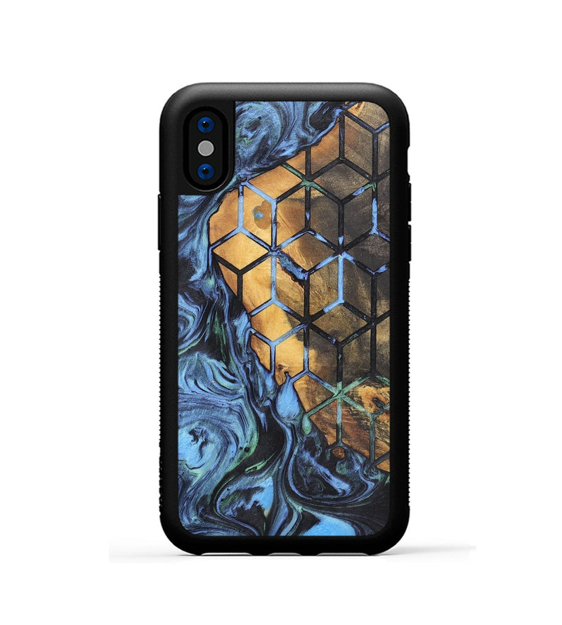 iPhone Xs Wood+Resin Phone Case - Jesse (Pattern, 700146)