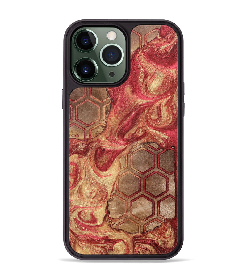 iPhone 13 Pro Max Wood+Resin Phone Case - Aria (Pattern, 700148)