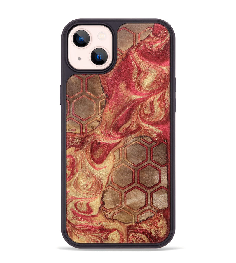 iPhone 14 Plus Wood+Resin Phone Case - Aria (Pattern, 700148)