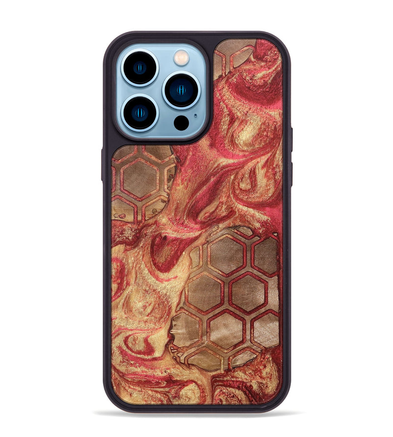 iPhone 14 Pro Max Wood+Resin Phone Case - Aria (Pattern, 700148)