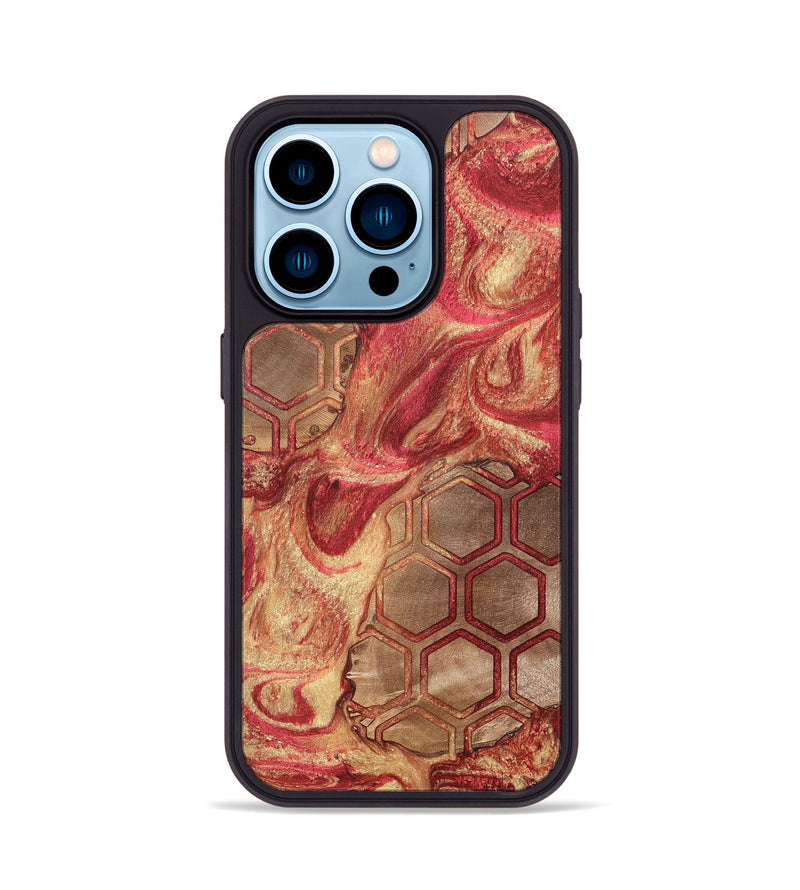 iPhone 14 Pro Wood+Resin Phone Case - Aria (Pattern, 700148)