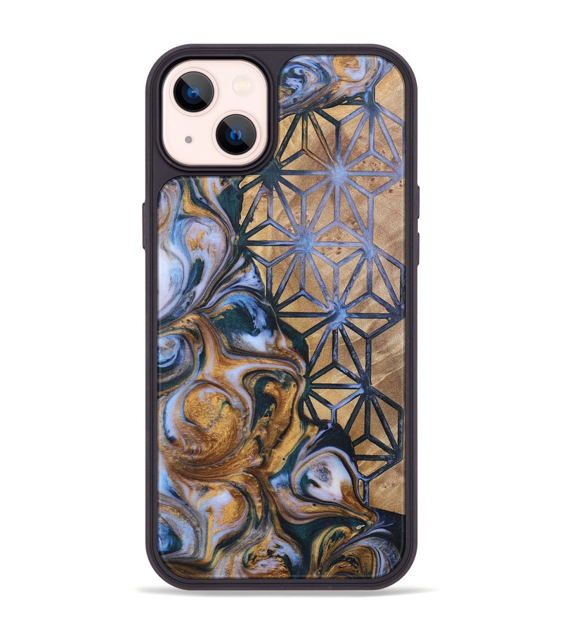 iPhone 14 Plus Wood+Resin Phone Case - Kaden (Pattern, 700149)