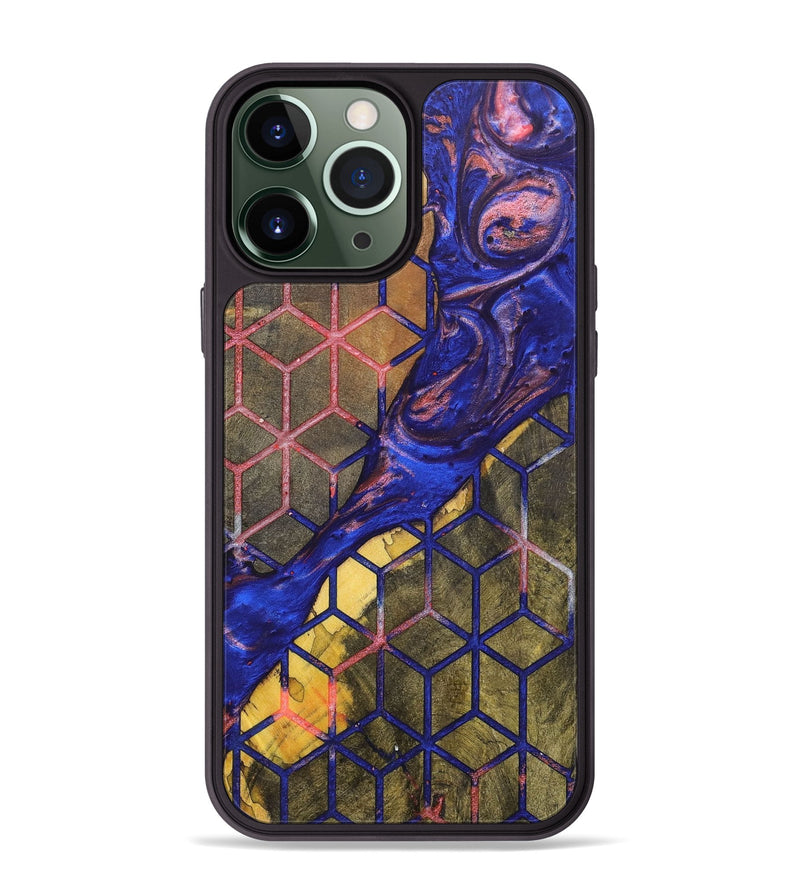 iPhone 13 Pro Max Wood+Resin Phone Case - Kenneth (Pattern, 700151)