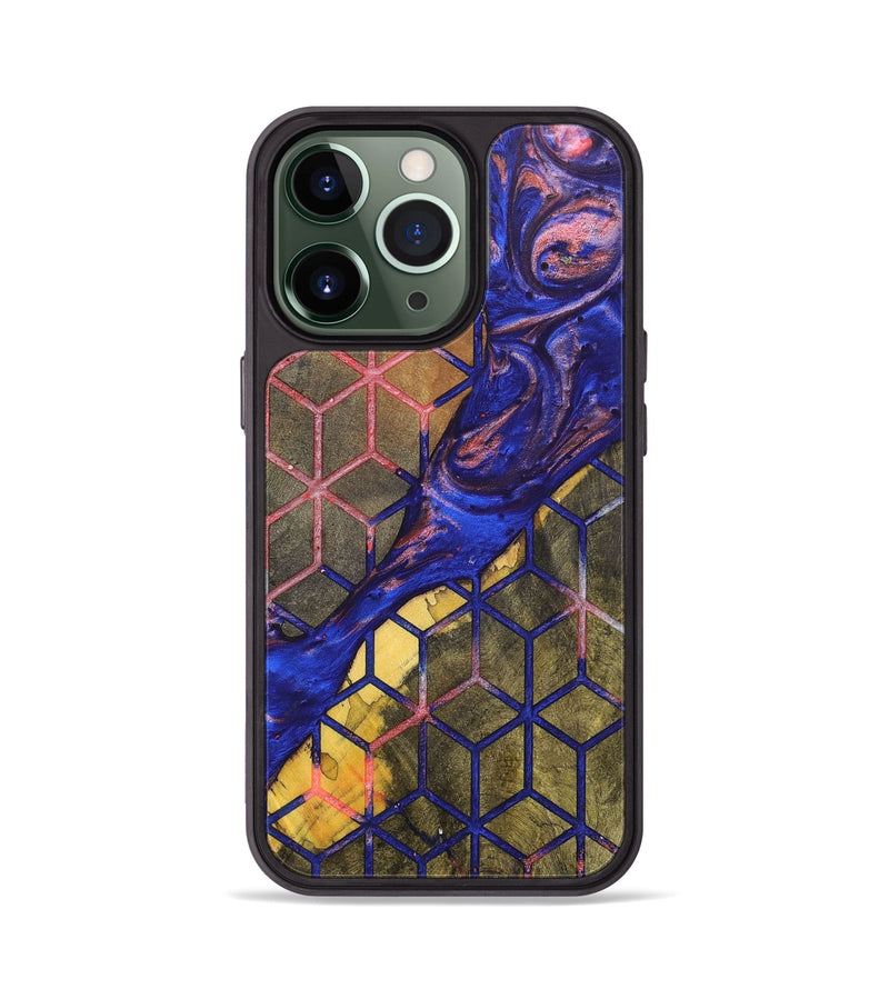 iPhone 13 Pro Wood+Resin Phone Case - Kenneth (Pattern, 700151)