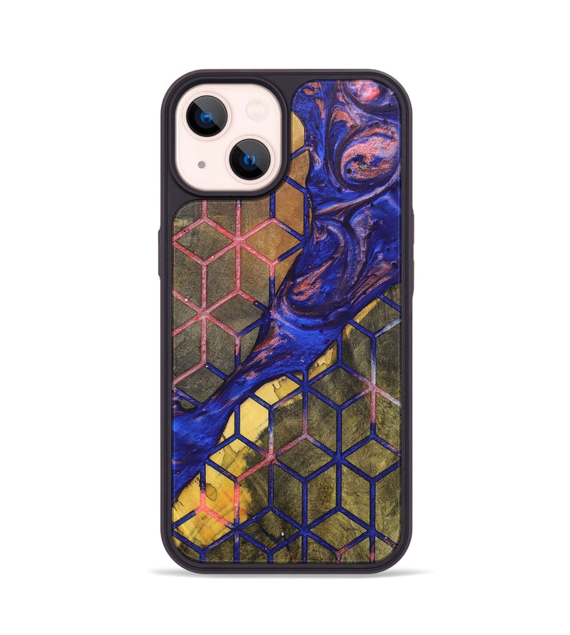 iPhone 14 Wood+Resin Phone Case - Kenneth (Pattern, 700151)