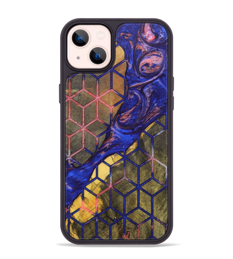 iPhone 14 Plus Wood+Resin Phone Case - Kenneth (Pattern, 700151)