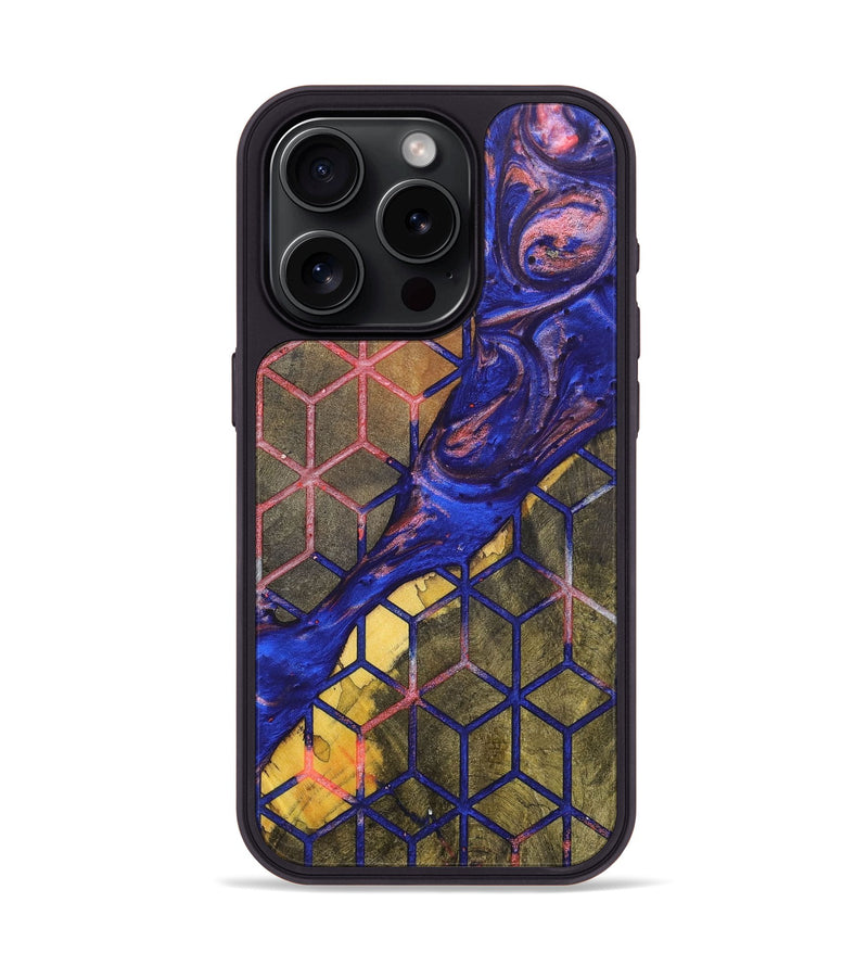 iPhone 15 Pro Wood+Resin Phone Case - Kenneth (Pattern, 700151)