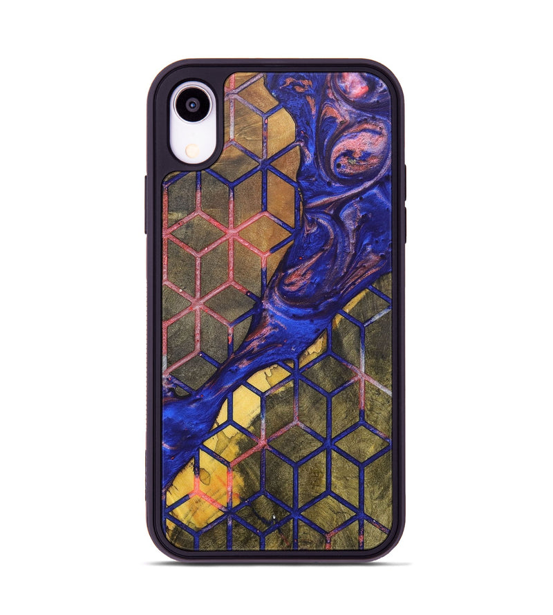 iPhone Xr Wood+Resin Phone Case - Kenneth (Pattern, 700151)