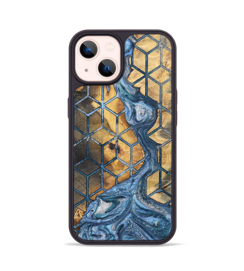 iPhone 14 Wood+Resin Phone Case - Larry (Pattern, 700155)