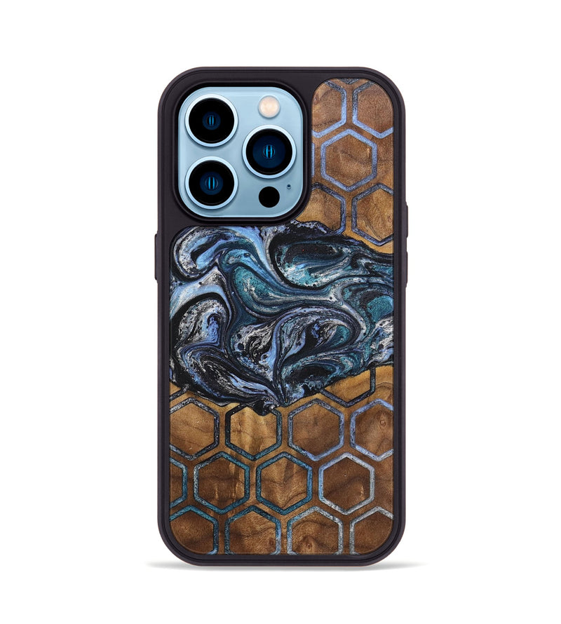 iPhone 14 Pro Wood+Resin Phone Case - Delilah (Pattern, 700159)