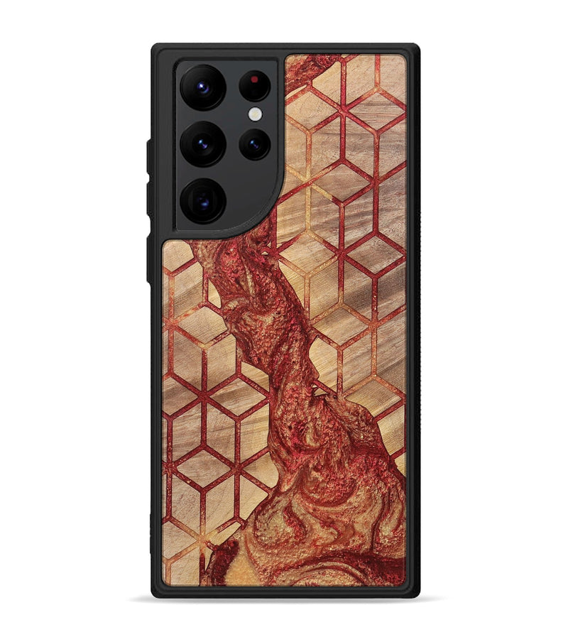 Galaxy S22 Ultra Wood+Resin Phone Case - Cathleen (Pattern, 700161)
