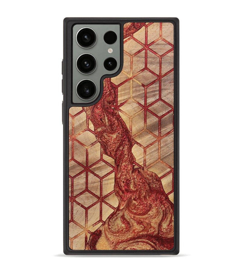 Galaxy S23 Ultra Wood+Resin Phone Case - Cathleen (Pattern, 700161)