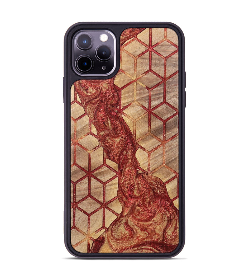 iPhone 11 Pro Max Wood+Resin Phone Case - Cathleen (Pattern, 700161)