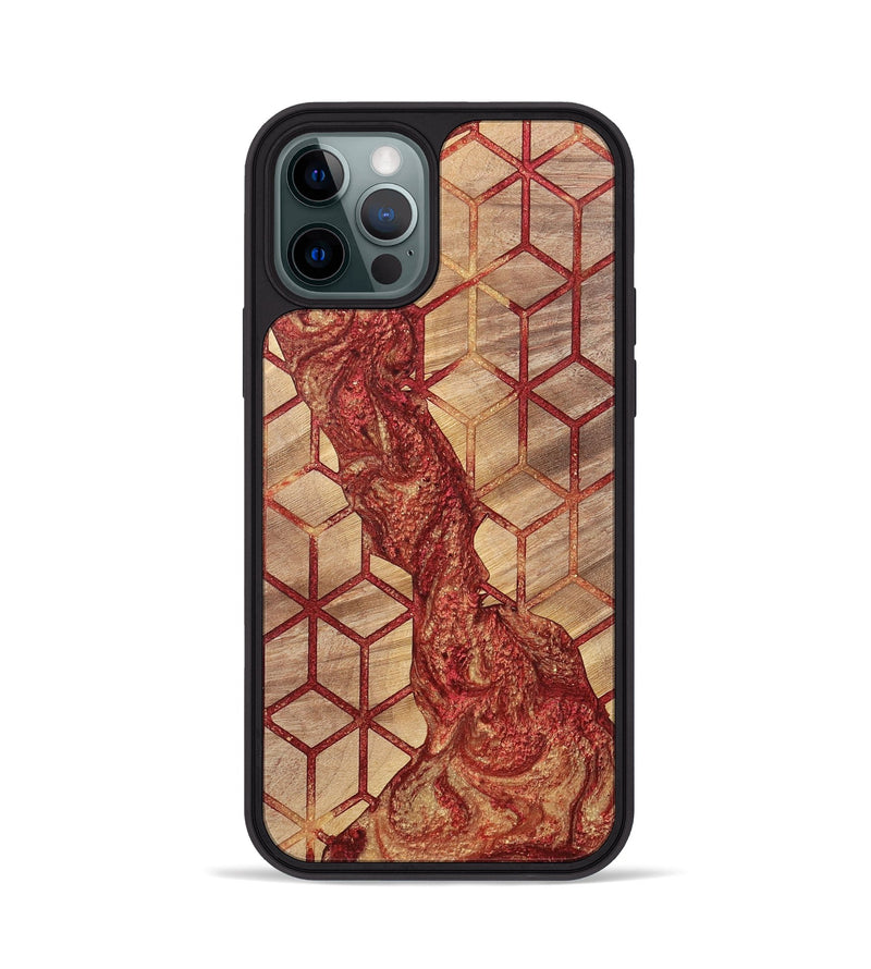 iPhone 12 Pro Wood+Resin Phone Case - Cathleen (Pattern, 700161)