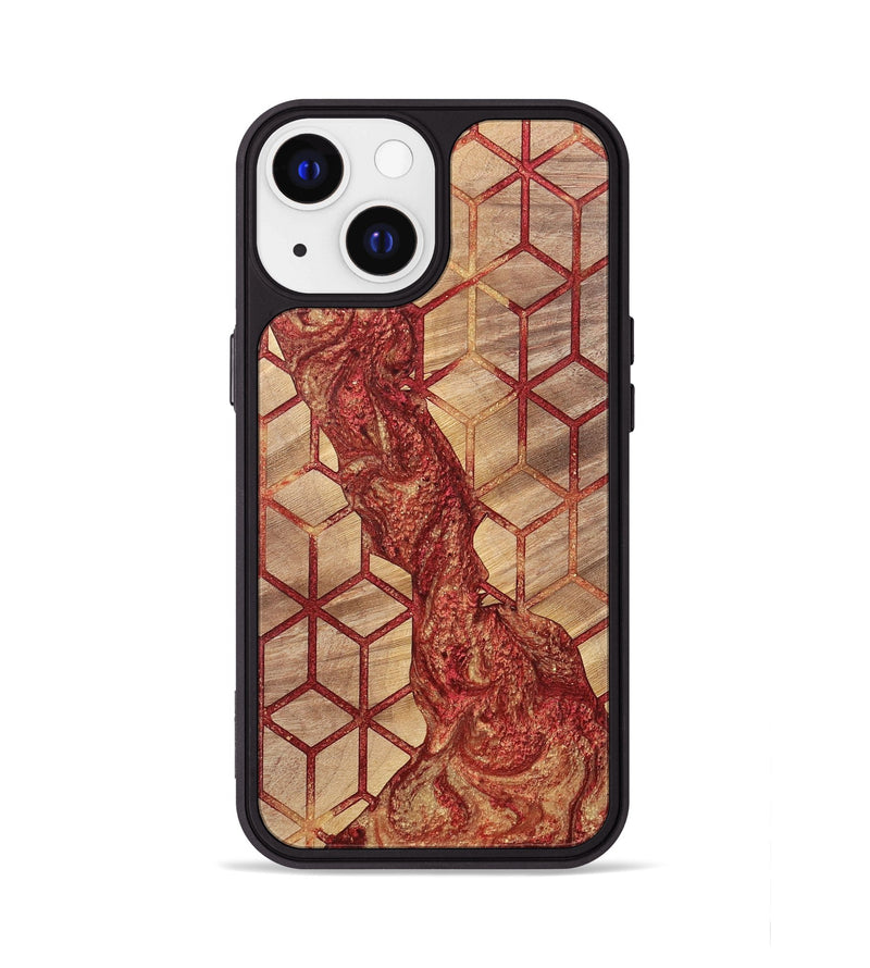 iPhone 13 Wood+Resin Phone Case - Cathleen (Pattern, 700161)