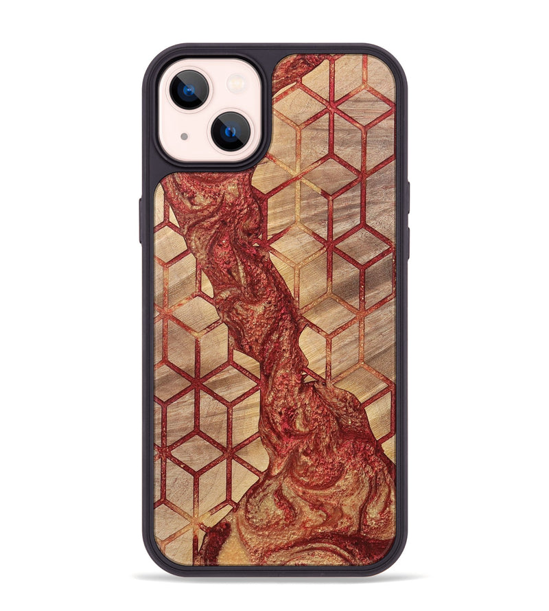 iPhone 14 Plus Wood+Resin Phone Case - Cathleen (Pattern, 700161)