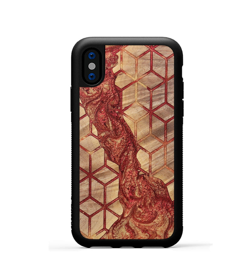 iPhone Xs Wood+Resin Phone Case - Cathleen (Pattern, 700161)