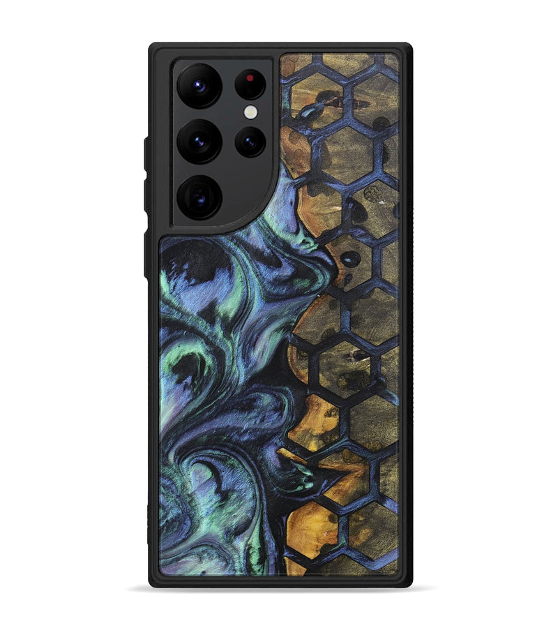 Galaxy S22 Ultra Wood+Resin Phone Case - Edmund (Pattern, 700163)