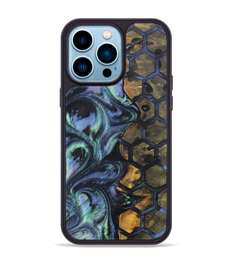 iPhone 14 Pro Max Wood+Resin Phone Case - Edmund (Pattern, 700163)