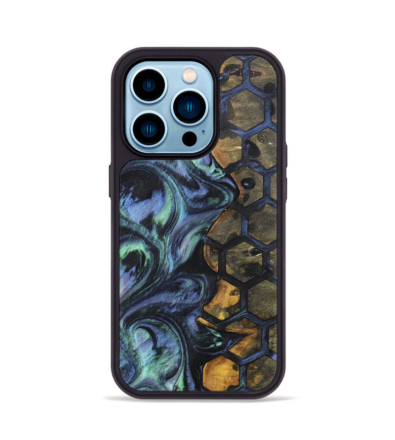 iPhone 14 Pro Wood+Resin Phone Case - Edmund (Pattern, 700163)
