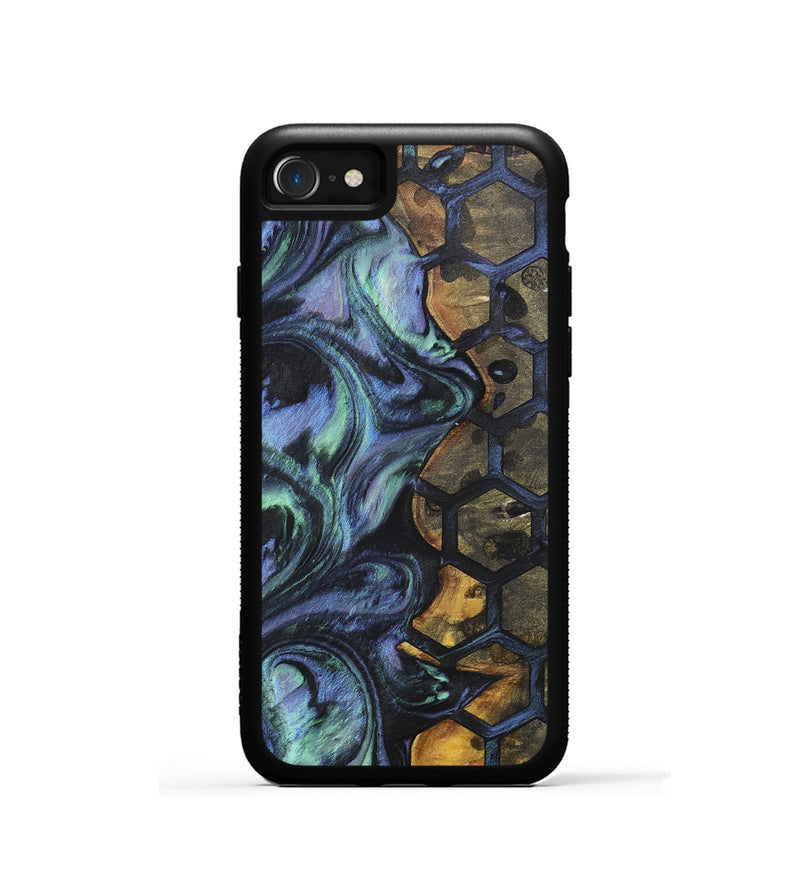 iPhone SE Wood+Resin Phone Case - Edmund (Pattern, 700163)