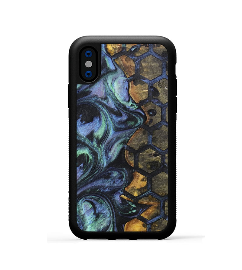iPhone Xs Wood+Resin Phone Case - Edmund (Pattern, 700163)
