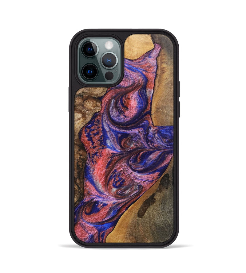 iPhone 12 Pro Wood+Resin Phone Case - Lynette (Mosaic, 700168)