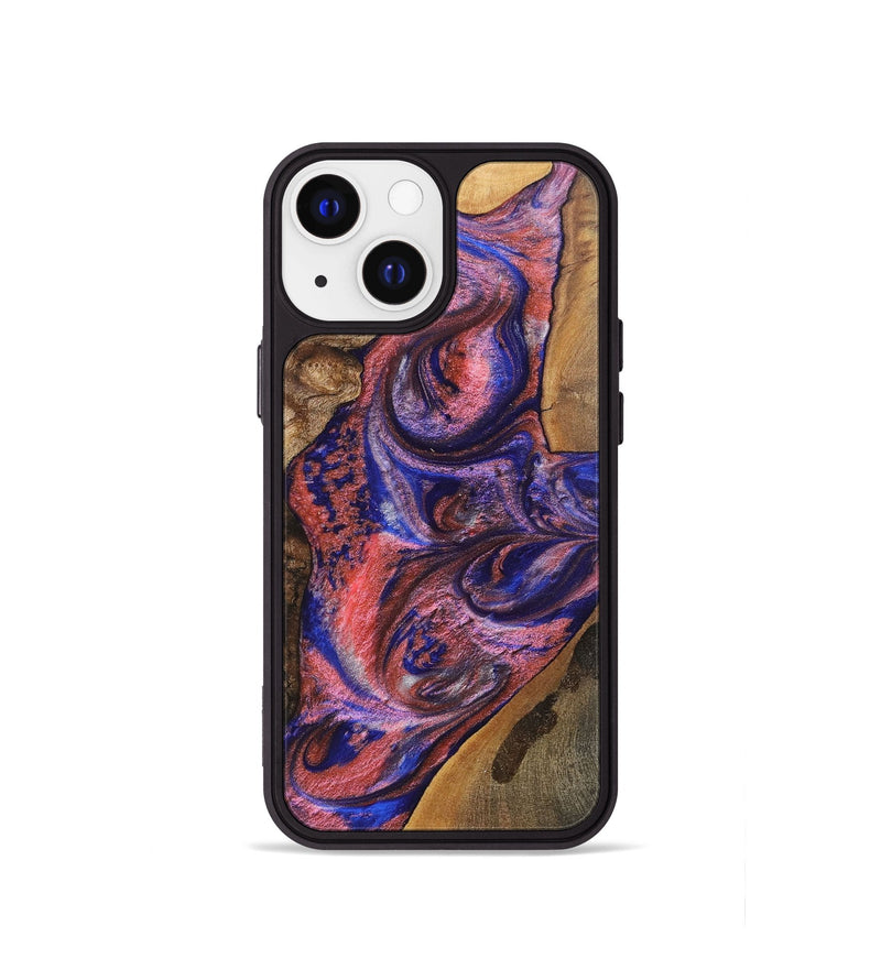 iPhone 13 mini Wood+Resin Phone Case - Lynette (Mosaic, 700168)