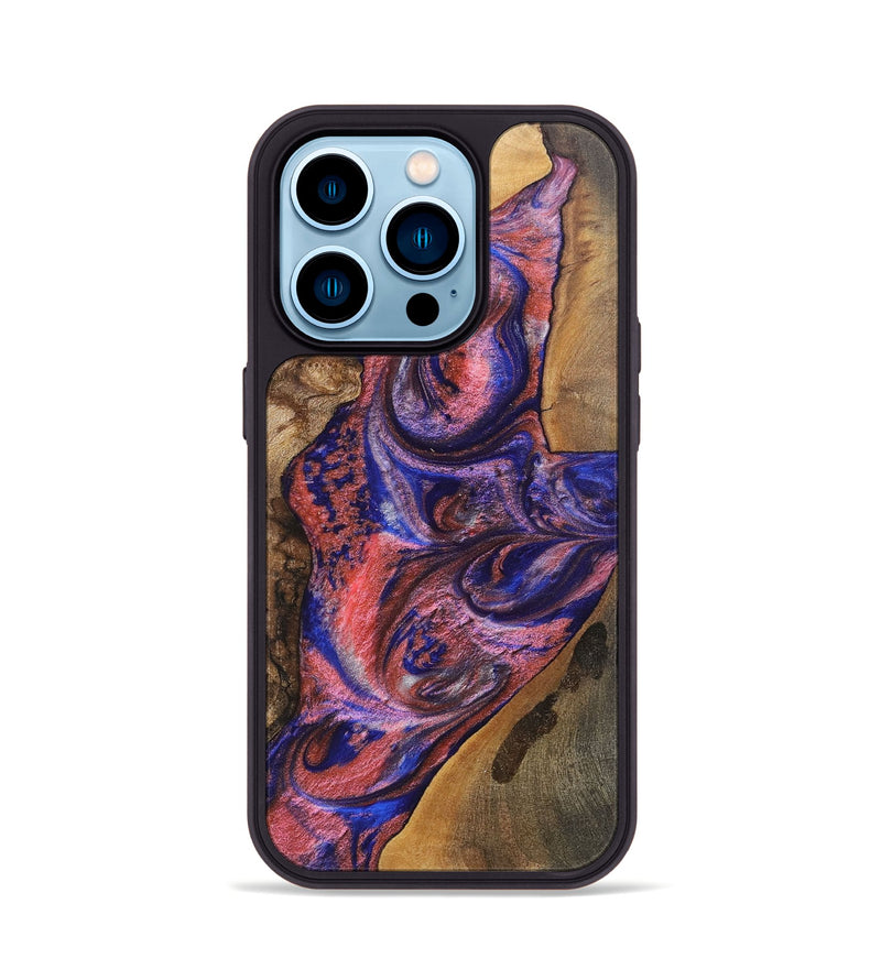 iPhone 14 Pro Wood+Resin Phone Case - Lynette (Mosaic, 700168)