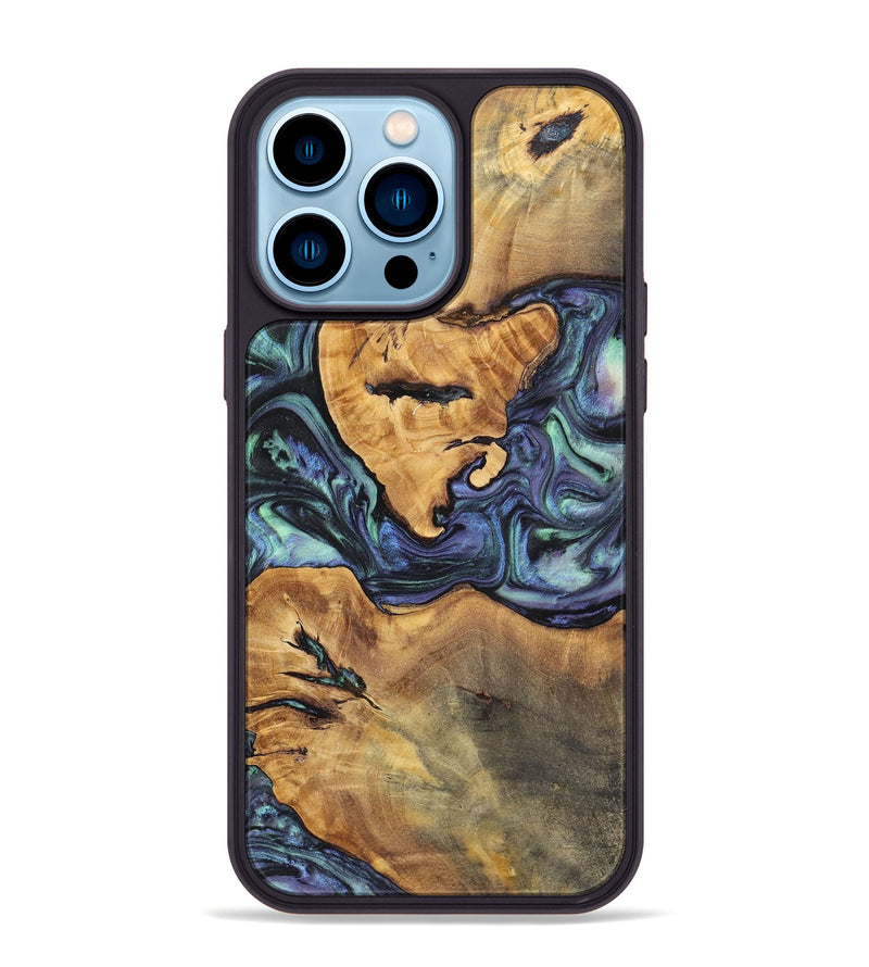 iPhone 14 Pro Max Wood+Resin Phone Case - Greg (Mosaic, 700175)