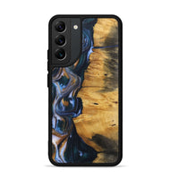 Galaxy S22 Plus Wood+Resin Phone Case - Ace (Teal & Gold, 700185)