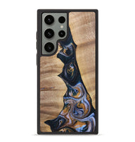 Galaxy S23 Ultra Wood+Resin Phone Case - Sheila (Teal & Gold, 700187)