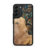 Galaxy S22 Plus Wood+Resin Phone Case - Theodore (Teal & Gold, 700196)