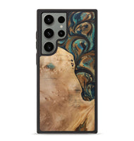 Galaxy S23 Ultra Wood+Resin Phone Case - Theodore (Teal & Gold, 700196)