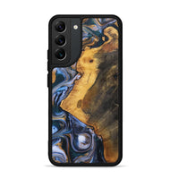 Galaxy S22 Plus Wood+Resin Phone Case - Dawson (Teal & Gold, 700197)