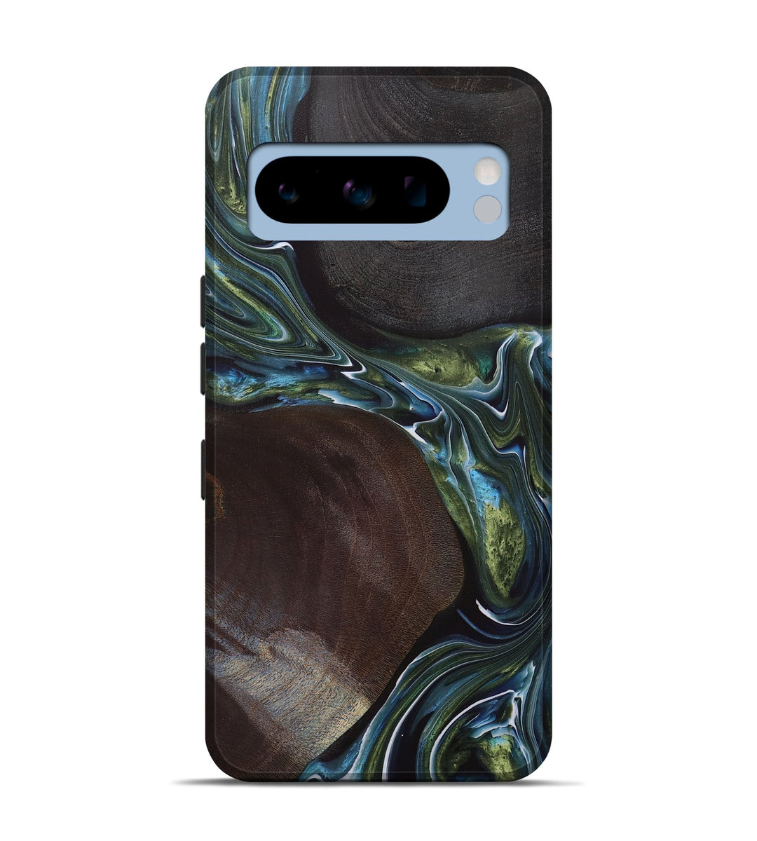 Pixel 8 Pro Wood+Resin Live Edge Phone Case - Gunnar (Blue, 700219)