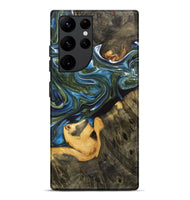 Galaxy S22 Ultra Wood+Resin Live Edge Phone Case - Susie (Blue, 700220)
