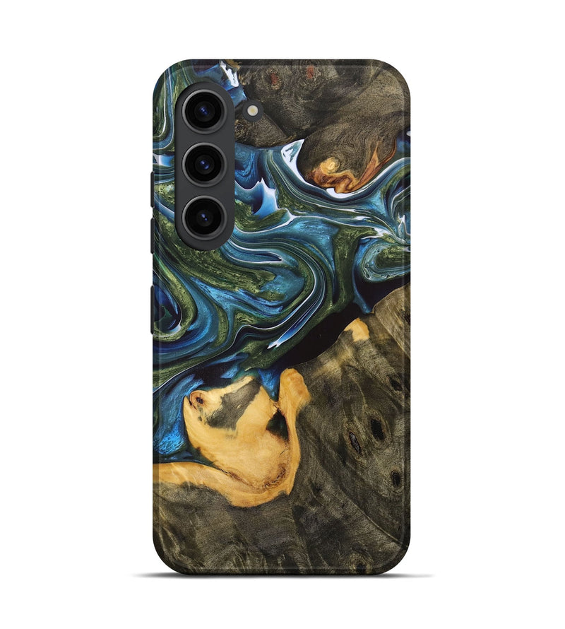 Galaxy S23 Wood+Resin Live Edge Phone Case - Susie (Blue, 700220)