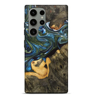 Galaxy S23 Ultra Wood+Resin Live Edge Phone Case - Susie (Blue, 700220)