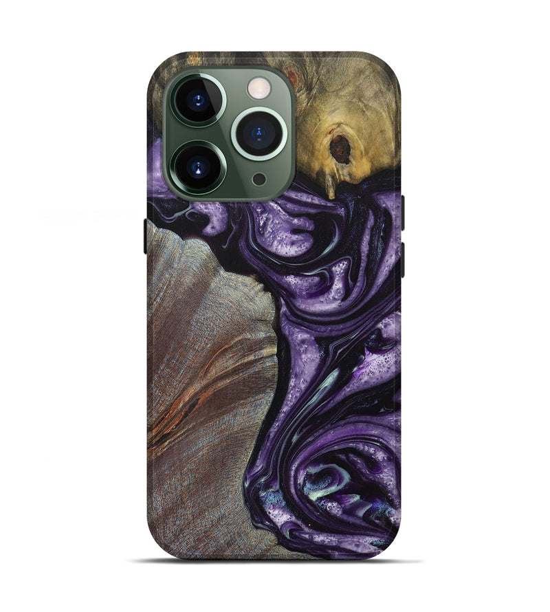 iPhone 13 Pro Wood+Resin Live Edge Phone Case - Seth (Purple, 700235)